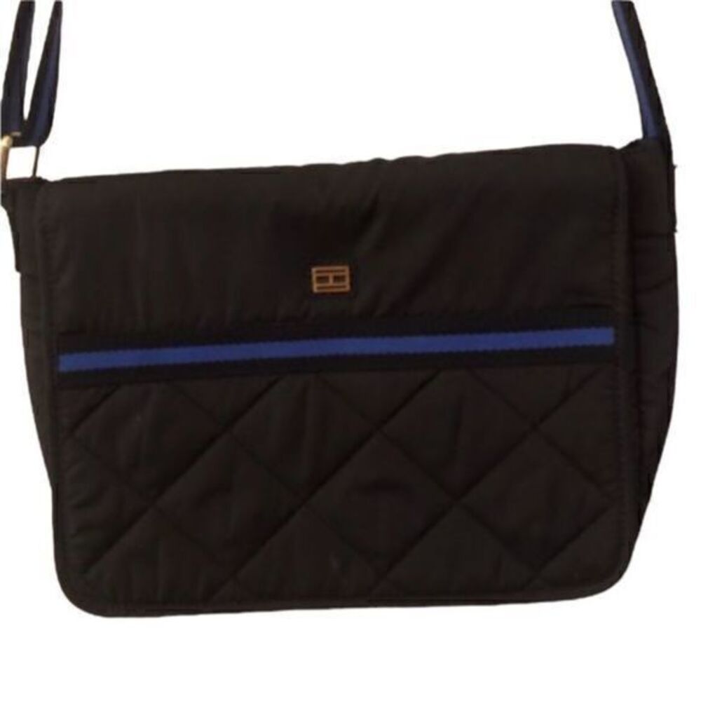 Tommy Hilfiger Black Quilted Nylon Vintage Shoulder Bag - Picture 3 of 4
